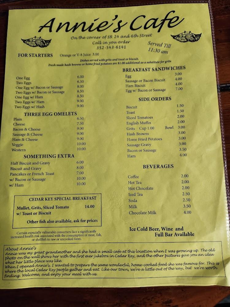 Annie's Cafe Cedar Key